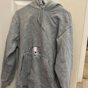 rip n dip hoodie embroidered cat